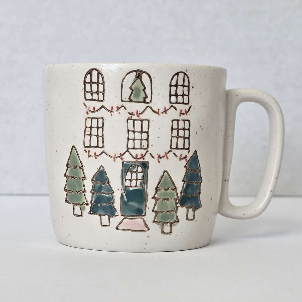 Anthropologie Christmas Tea Cup Mug